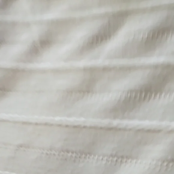 3/4 length sleeve white, boat neck knit top. - Picture 6 of 8